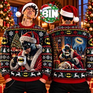 Batman Santa DC Studios Xmas Gift For Fan Best Gift Ever 2026 Ugly Christmas Sweater