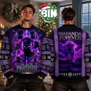 Black Panther Wakanda Forever Christmas Day Gift For Fan  Gift For Best Fan Ugly Christmas Sweater