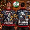 Black Panther x Spider Man Marvel Studios Christmas Day Gift For Fan Marvel Best Gift For Fan Ugly Christmas Sweater Black Panther x Spider Man Marvel Studios Christmas Day Gift For Fan Marvel Best Gift For Fan Ugly Christmas Sweater
