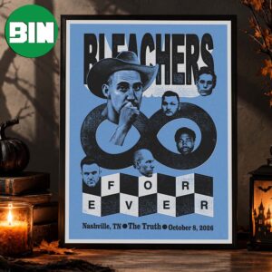 Bleachers Nashville TN Event Poster At The Truth In Nashville TN On October 8 2026 Home Decor Poster Canvas