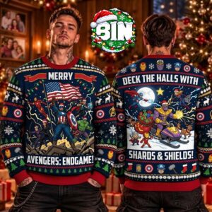 Captain America Avenger Endgame 2026 Gift For Fan Christmas Day Ugly Christmas Sweater