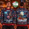 Captain America X Thanos Marvel Studios Gift For Fan Best Gift Christmas Day Ugly Christmas Sweater