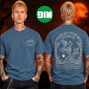 Charles Wesley Godwin Morrison Colorado Event Tee At Red Rocks Amphitheatre In Morrison Colorado On October 15 2026 Unisex Two Sided T Shirt