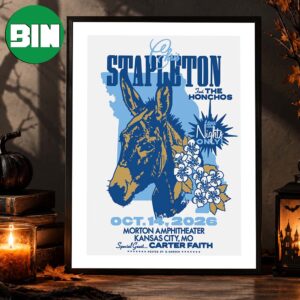 Chris Stapleton Kansas City MO Event Poster At Morton Amphitheater In Kansas City MO On October 14 2026 Home Decor Poster Canvas