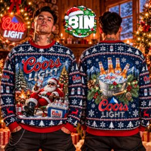 Coors Light Funny Beer Holiday Xmas Party Christmas Day Gift For Families Ugly Christmas Sweater