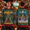 Doctor Doom x Thanos Marvel Studio 2026 Merry Doomsday And Thanos Mas Gift For Fan Marvel Ugly Christmas Sweater
