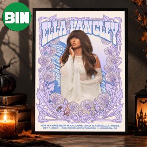 Ella Langley Morrison CO Event Poster At Red Rocks Amphitheatre In Morrison CO With Kameron Marlowe And Gabriella Rose On October 7 2026 Home Decor Poster Canvas