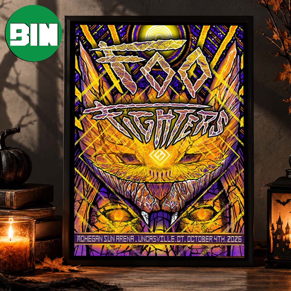 Foo Fighter Uncasville CT Event Poster At Mohegan Sun Arena In Uncasville CT On October 4 2026 Home Decor Poster Canvas Foo Fighter Uncasville CT Event Poster At Mohegan Sun Arena In Uncasville CT On October 4 2026 Home Decor Poster Canvas