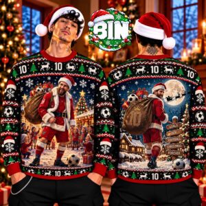 Funny Lionel Messi Merry Christmas Idea Gifts For Fan Soccer Best Gift Ideas For Messi Fan 2026 Ugly Christmas Sweater