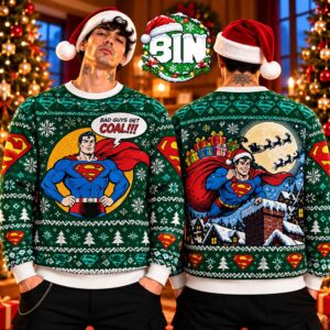 Funny Superman Xmas Gift For Fan Best Gift Ever 2026 Ugly Christmas Sweater
