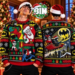 Gotham Batman Christmas Gift For DC Studios Fans Best Gift For Families 2026 Ugly Christmas Sweater