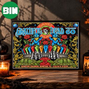Grateful Dave’s Picks Volume 60 Dead Hampton VA Event Poster At Hampton Coliseum In Hampton VA Limited Edition Home Decor Poster Canvas