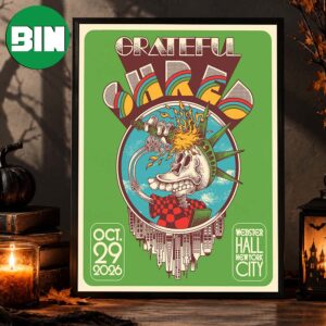 Grateful Shred New York City Event Poster At Webster Hall In New York City On October 29 2026 Home Decor Poster Canvas