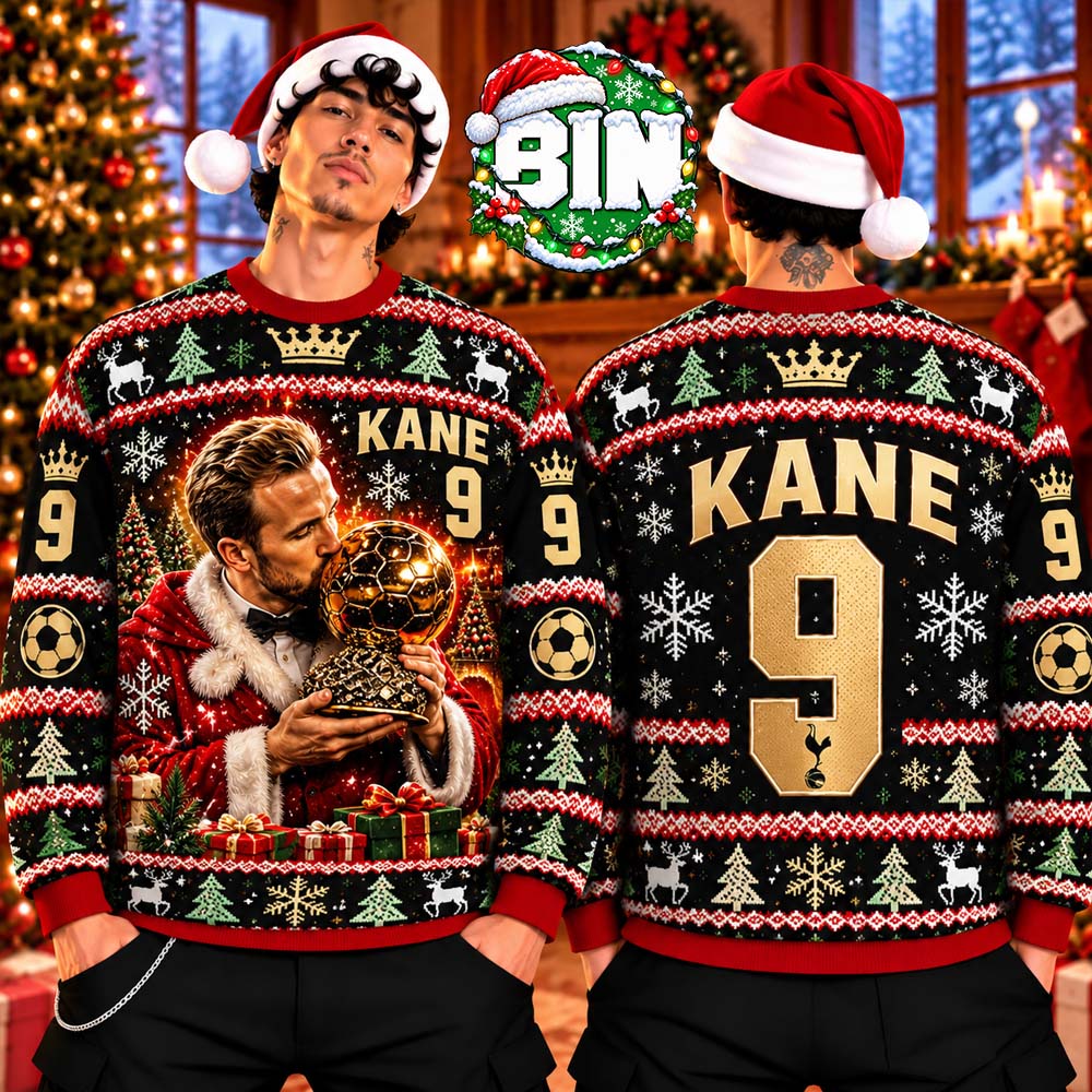 Harry Kane 9 Santa Ballon d’Or Xmas Gìft Ideas For Soccer Fan Best Gift Ever For Fan 2026 Ugly Christmas Sweater Harry Kane 9 Santa Ballon d’Or Xmas Gìft Ideas For Soccer Fan Best Gift Ever For Fan 2026 Ugly Christmas Sweater