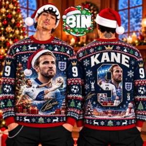 Harry Kane England Merry Christmas Gift Ideas For Soccer Fan Best Gift Ever 2026 Ugly Christmas Sweater