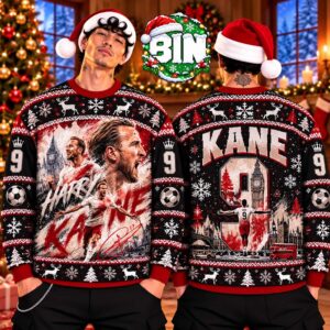 Harry Kane London Striker Merry Christmas Gift Ideas For Football Player For Man Best Gift Ever 2026 Ugly Christmas Sweater