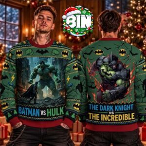 Hulk x Batman Marvel Studios Christmas Gift For Best Fan MARVEL 2026 Ugly Christmas Sweater