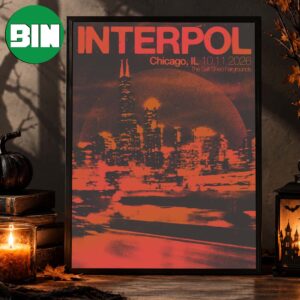 Interpol Chicago IL Event Poster At The Salt Shed Fairgrounds In Chicago IL On October 11 2026 Home Decor Poster Canvas