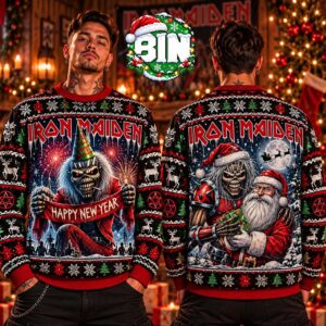 Iron Maiden Eddie Heavy Metal Xmas Pullover Best Gift For Fans Ugly Christmas Sweater