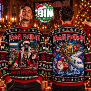 Iron Maiden Feliz Navideath Make My Christmas Day Gift For Best Fans Ugly Christmas Sweater