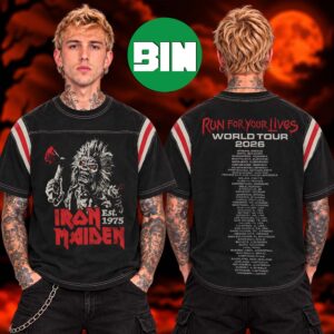 Iron Maiden Run For Your Lives World Tour Dates 2026 Two Sided Unisex T Shirt