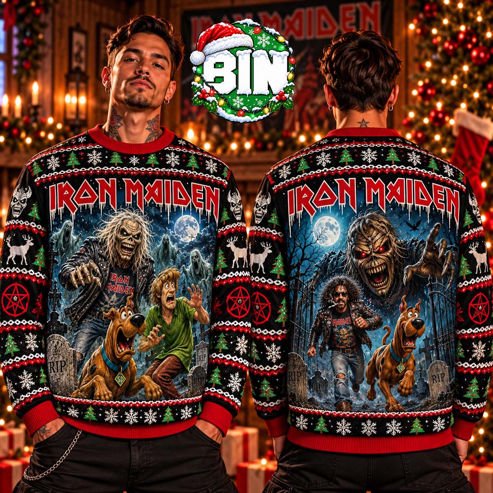 Iron Maiden X Scooby Doo Eddie Xmas Jumper Christmas Day Gift For Best Fan Ugly Christmas Sweater Iron Maiden X Scooby Doo Eddie Xmas Jumper Christmas Day Gift For Best Fan Ugly Christmas Sweater