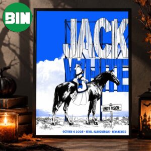 Jack White New Mexico Event Poster At Revel Albuquerque In New Mexico With Lindy Vision On October 4 2026 Home Decor Poster Canvas