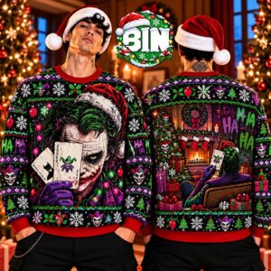 Joker DC Comics Merry Christmas Gift For Fan Joker 2026 Best Gift Ever Ugly Christmas Sweater