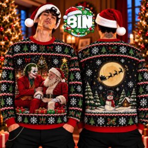 Joker Santa Xmas Gift 2026 Best Gift For Families Ugly Christmas Sweater