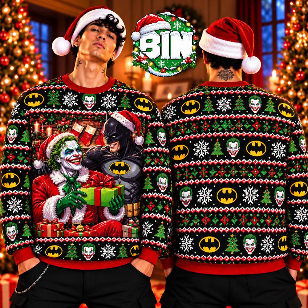 Joker X Batman Xmas Gift 2026 Best Gift For Friends Ugly Christmas Sweater Joker X Batman Xmas Gift 2026 Best Gift For Friends Ugly Christmas Sweater