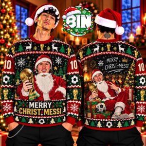 Lionel Messi World Cup Merry Christmas Gift Ideas For Best Fan Soccer Ever Gift Ideas For Football Fan 2026 Ugly Christmas Sweater