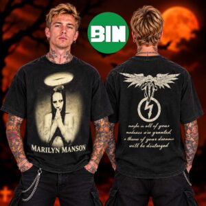 Marilyn Manson Merch Collection Antichrist Superstar Concert 30th Anniversary 2026 Two Síded Unisex T Shirt