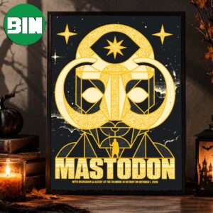 Mastodon In Detroit Event Poster At The Fillmore In Detroit With Deafhaven And Alcest On October 1 2026 Home Decor Poster Canvas