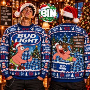 Merry Christmas Bud Light Patrick Star Xmas Day Gift For Fan Best Gift Ever 2027 Ugly Christmas Sweater
