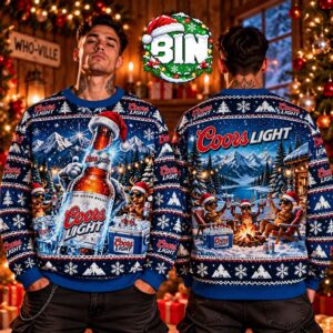 Merry Christmas Coors Light Funny Winter Snow Mountain Beer Xmas 2027 Ugly Christmas Sweater