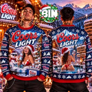 Merry Christmas Coors Light Xmas Gift Funny Sexy Santa Gift For Fan 2027 Ugly Christmas Sweater