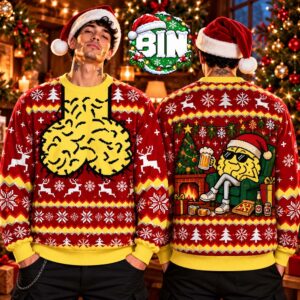 Merry Christmas Golden Balls Funny Xmas Gift For Friends Best Gift Christmas Noel 2027 Ball Ugly Christmas Sweater