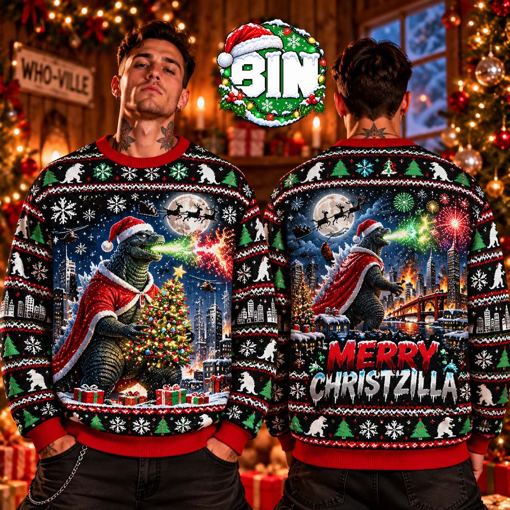 Merry Christmas Gozilla Christmas Day Gift For Movie Fans City Ugly Christmas Sweater Merry Christmas Gozilla Christmas Day Gift For Movie Fans City Ugly Christmas Sweater