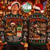 Merry Christmas Jagermeister Funny Meowy Christmas Cat Xmas Gift For Fan Ugly Christmas Sweater