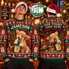 Merry Christmas Funny Fireball Whiskey Size Does Matter Xmas Day Gift For Friends Ugly Christmas Sweater
