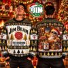 Merry Christmas Funny Santa Yoda Jim Beam Bourbon Whiskey Holiday Xmas Gift 2027 Ugly Christmas Sweater