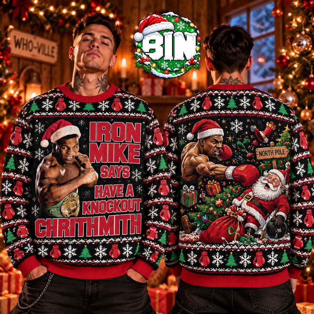 Merry Christmas Mike Tyson Have A Knockout Christmas Day Gift For Best Fan 2027 Ugly Christmas Sweater Merry Christmas Mike Tyson Have A Knockout Christmas Day Gift For Best Fan 2027 Ugly Christmas Sweater