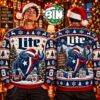 Merry Christmas Miller Lite Flying Alligator Jetpack Beer Holiday 2027 Best Gift For Fan Ugly Christmas Sweater