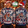 Merry Christmas Miller Lite Robot DJ Funny Holiday Gift For Beer Fan Ugly Christmas Sweater