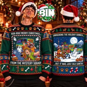 Merry Christmas Scooby Doo Funny Santa Xmas Gift For Families 2027 Ugly Christmas Sweater