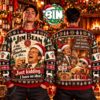 Merry Christmas Jim BeamBourbon Whiskey Xmas Day Gift For Friends Funny Gift Ugly Christmas Sweater