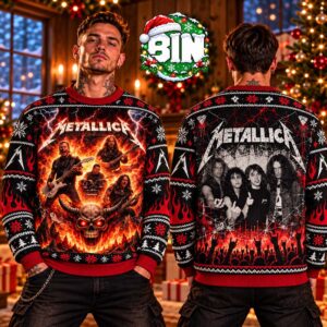 Metallica Heavy Metal Rock Band Xmas Gift For Fans Ugly Christmas Sweater