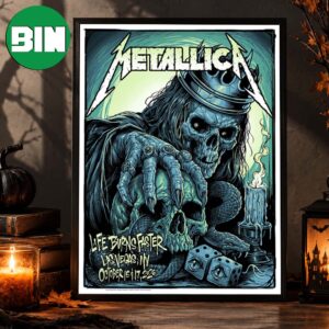 Metallica Las Vegas NV Event Poster At Sphere In Las Vegas NV LifeBurns Faster On October 16 17 2026 Home Decor Poster Canvas