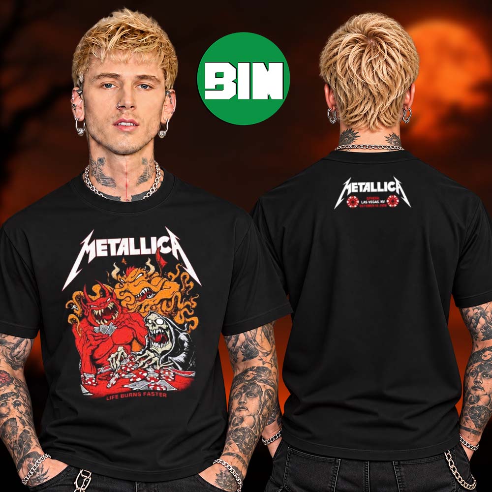 Metallica Las Vegas NV Event Tee At Sphere In Las Vegas NV On October 10 2026 Two Sided Unisex T Shirt Metallica Las Vegas NV Event Tee At Sphere In Las Vegas NV On October 10 2026 Two Sided Unisex T Shirt