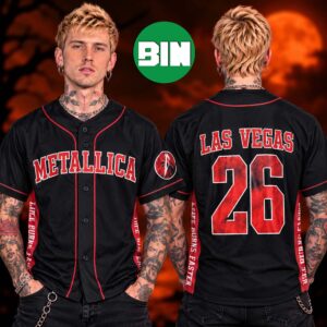 Metallica Merch Collection Exclusive Sphere Life Burns Faster Las Vegas Baseball Jersey